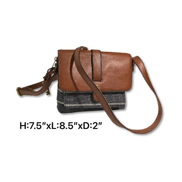 Fossil crossbody canvas leather - Picture 1 of 4